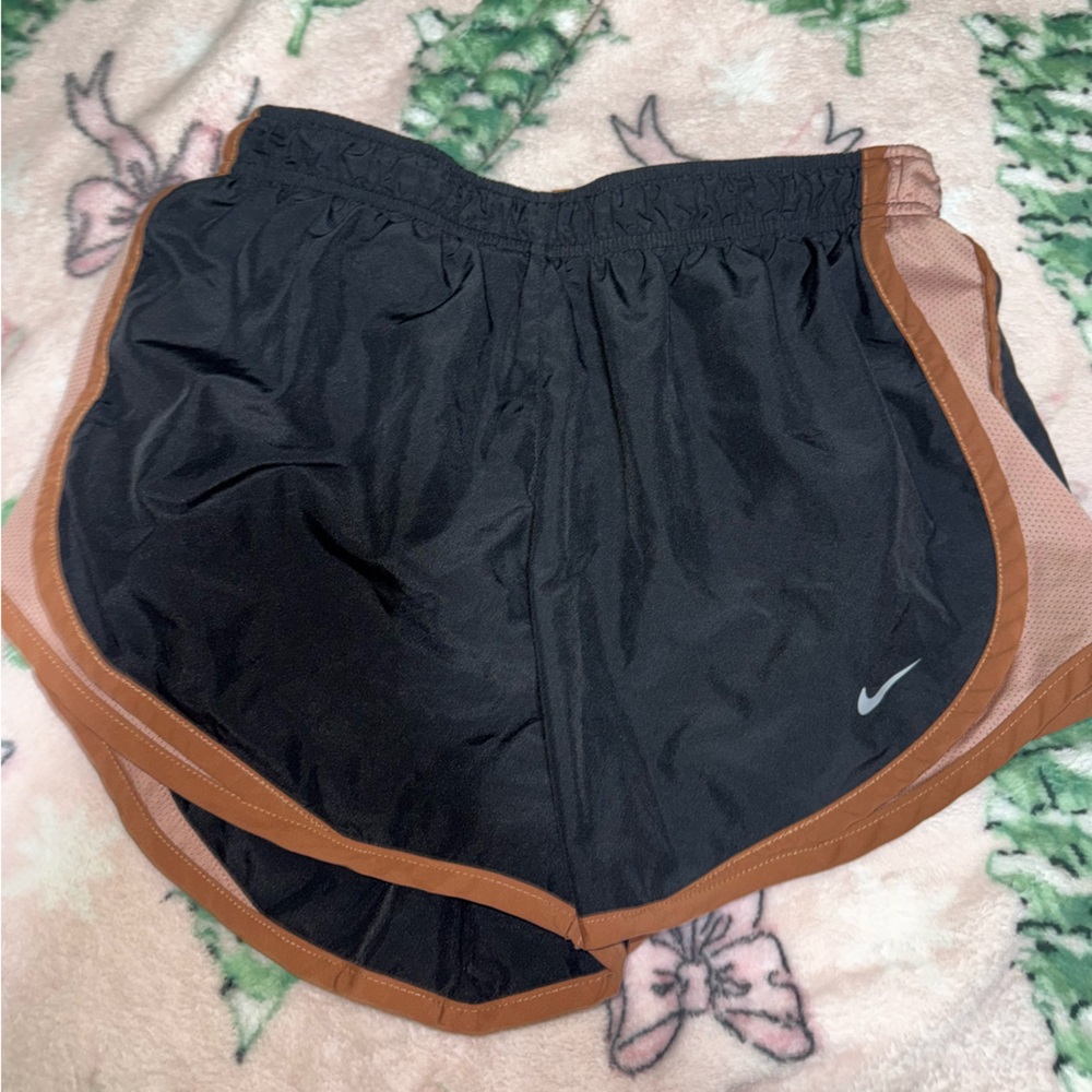 Nike Black and Tan Dri-FIT Shorts